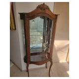 Antique French 3 Shelf Display Curio Cabinet