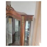 Antique French 3 Shelf Display Curio Cabinet