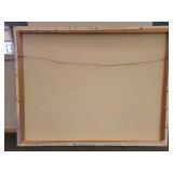 A Large Signed Modern Abstract Painting with Textured Surface in Earth Tones.