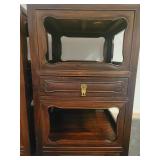 A Pair of Vintage Rosewood Nightstands / End Tables made in Hong Kong.