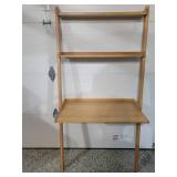 Leaning Ladder Desk and Shelving Unit.