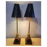 A Pair of Tall Elephant Lamps.