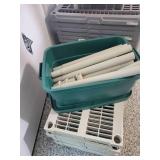 (3) Five Shelf Plastic Storage Shelves.