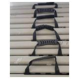 Six Heavy Duty Plastic Folding Banquet Table with carrying handles. 72" x 30".