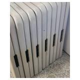 Six Heavy Duty Plastic Folding Banquet Table with carrying handles. 72" x 30".