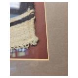 A Nicely Framed and Matted Southwest Style Rug.
