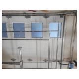 3 Collapsible Chrome Steel Rolling Clothing Racks. Different sizes.