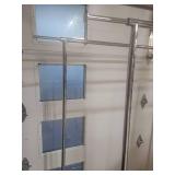 3 same size Collapsible Chrome Steel Rolling Clothing Racks.