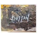 Impressionist painting by James Duggan. Ladies at The Flower Market.