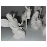 Porcelain Nativity Scene Figurine Set - 10 Pieces