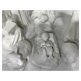 Porcelain Nativity Scene Figurine Set - 10 Pieces