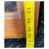 Framed Stained Glass Window Panel with Decorative Design, 47x19 Inches