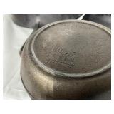 Set of 3 Vintage Cast Iron Skillets No. 3, No. 5, and No. 8