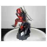 Deadpool Collectible Figure on Battle Scene Base