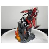 Deadpool Collectible Figure on Battle Scene Base