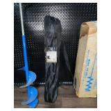 Strikemaster Mora Ice Drill with Mac Sports Folding Captain Chair