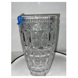 Cut Crystal Vase with Geometric Pattern
