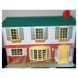 Wolverine Vintage Tin Dollhouse with Plastic Windows and Doors
