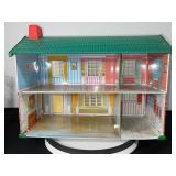 Wolverine Vintage Tin Dollhouse with Plastic Windows and Doors