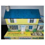 Vintage Louis Marx Metal Two-Story Colonial Doll House with Original Box