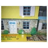 Vintage Louis Marx Metal Two-Story Colonial Doll House with Original Box