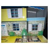 Vintage Louis Marx Metal Two-Story Colonial Doll House with Original Box