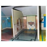 Vintage Louis Marx Metal Two-Story Colonial Doll House with Original Box