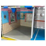 Vintage Louis Marx Metal Two-Story Colonial Doll House with Original Box