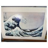 Vintage Mirror and Assorted Framed and Unframed Wall Decor