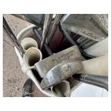 Vintage Golf Bag with Assorted Golf Clubs