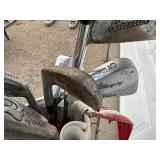 Vintage Golf Bag with Assorted Golf Clubs