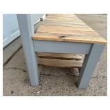 Shabby Chic Bench Made from Headboard and Pallet Wood