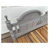 Shabby Chic Bench Made from Headboard and Pallet Wood