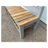 Shabby Chic Bench Made from Headboard and Pallet Wood