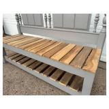 Shabby Chic Bench Made from Headboard and Pallet Wood