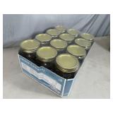 New Case of 12 Anchor Hocking 1 Quart Canning Jars with Lids - Wide Mouth