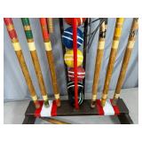 Vintage Croquet Set with Stand