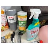 Assorted New and Used Household Items, Cooler, Cleaning, Etc
