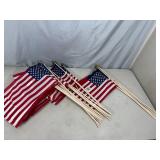 30 New USA American Flags - 8 inch X 12 inch