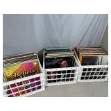 3 Baskets of Vinyl Records