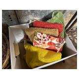 Assorted Faux Plants, Home Decoration, Hand Towels, Heavy Metal Shelf, and More