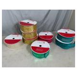 8 New Large Rolls of Decorative Wired Ribbon - $200 retail!