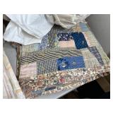 Assorted Quilts, Blankets, Sheets, Heated Blanket, Pillows, and More