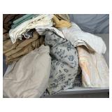 Assorted Quilts, Blankets, Sheets, Heated Blanket, Pillows, and More