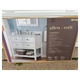 New allen + roth Canterbury 36-in White Undermount Single Sink Bathroom Vanity with Carrara Engineered Marble Top