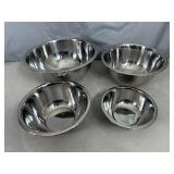 4 New Bene Casa Stainless Steel Mixing Bowls