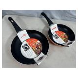 2 New Non-Stick Aluminum Frying Pans