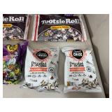 Assorted Candy, Fruit Snacks, Tootsie Rolls, Popcorn, and More