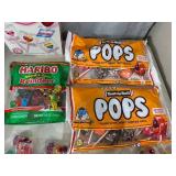 Assorted Candy, Halloween Suckers, Roca Bites, Tootsie Rolls, Blow Pops, Haribo, and More