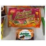 Assorted Candy, Junior Mints, Caramel Apple Pops, Charleston Chew, Dots, and More